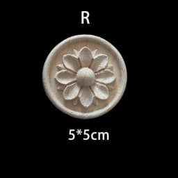 Wood Floral Appliques for Furniture Antique Onlays Moulding Home Decor Wood Carving Decoration Wall Wood Decal Vintage Figurines