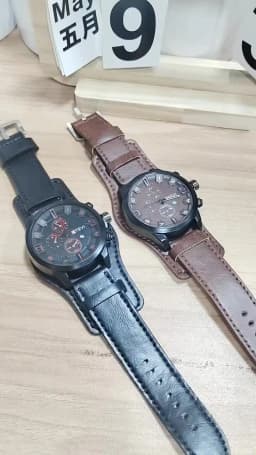 Retro Men's Watches Classic Luxury Business Quartz Watch Fashion Big Dial Leather Strap Date Military Wristwatch for Men