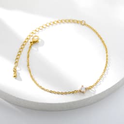 Single Zircon Circle Bead Bracelets For Women Stainless Steel Bracelet Summer Jewelry Couple Friends Accessories Gift 2023