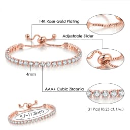 Chic 4mm Round Colorful Crystal Tennis Bracelets Silver Color Adjustable Folding Buckle Chain Bracelet on Hand Fashion Jewelry
