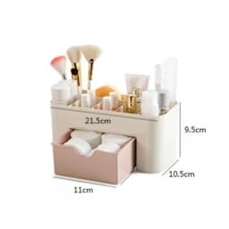 Makeup Organizer Storage Box with Drawer Cotton Swab Stick Storage Case Lipstick Organizer Brush Holder Makeup Acrylic Plastic