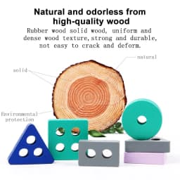 Small Size Toy Wooden Building Blocks Toys Color Shape Match Puzzle Toys for Gifts