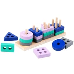 Small Size Toy Wooden Building Blocks Toys Color Shape Match Puzzle Toys for Gifts