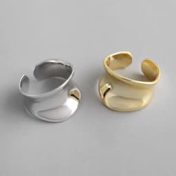 925 Sterling Silver Rings For Women Hollow Out Gold Color Temperament Personality Fashion Female Trendy Resizable Opening Rings