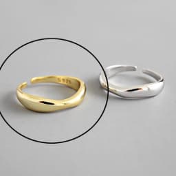 925 Sterling Silver Rings For Women Hollow Out Gold Color Temperament Personality Fashion Female Trendy Resizable Opening Rings