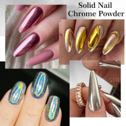 1pc 19Colors Nail Glitter Mirror Powder Chrome Solid Dust Pigment Metallic Effect Nail Art UV Gel Polish Decoration Accessories