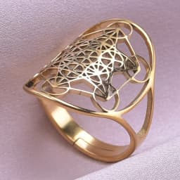 Exquisite Hollow Six Point Star Adjustable Rings For Women Men Stainless Steel Fashion Geometric Oval Finger Ring Jewelry Gift