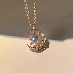 Exquisite Fashion Dream Star Sun Moon Moonlight Stone Necklace for Women Collar Chain Wedding Party Jewelry Gift Wholesale