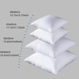 Standard White Bounce Back Pillow Cushion Core Sofa Car Seat Home Interior Decor Pillows 30x30/40x40/45x45/60x80cm