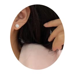 Huitan Dainty Round Shaped Stud Earrings for Women Full White Cubic Zirconia Simple and Classic Female Earrings Wholesale Lots