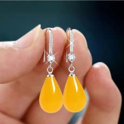 Exquisite Fashion Silver Color Water Imitation Pearls Drop Earrings for Women Shiny Red Green Round Earings Jewelry Gift 2025