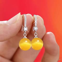 Exquisite Fashion Silver Color Water Imitation Pearls Drop Earrings for Women Shiny Red Green Round Earings Jewelry Gift 2025