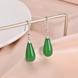 Exquisite Fashion Silver Color Water Imitation Pearls Drop Earrings for Women Shiny Red Green Round Earings Jewelry Gift 2025