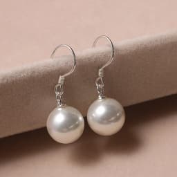Exquisite Fashion Silver Color Water Imitation Pearls Drop Earrings for Women Shiny Red Green Round Earings Jewelry Gift 2025