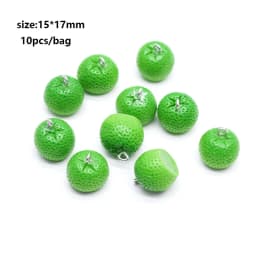 10pcs Random Simulation Cartoon Cute Colorful Fruits Lollipops Animals Drinks Charms DIY Handmade Jewelry For Earring Necklace