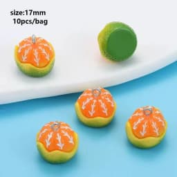 10pcs Random Simulation Cartoon Cute Colorful Fruits Lollipops Animals Drinks Charms DIY Handmade Jewelry For Earring Necklace