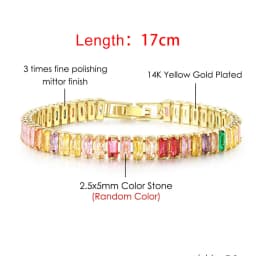 Iced Out Zircon Tennis Bracelet For Women Luxury Crystal Bracelets Men's Hand Chain Hippie Trendy Accessories Jewelry Gifts H167
