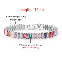 Iced Out Zircon Tennis Bracelet For Women Luxury Crystal Bracelets Men's Hand Chain Hippie Trendy Accessories Jewelry Gifts H167