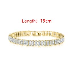 Iced Out Zircon Tennis Bracelet For Women Luxury Crystal Bracelets Men's Hand Chain Hippie Trendy Accessories Jewelry Gifts H167