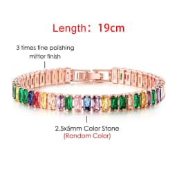 Iced Out Zircon Tennis Bracelet For Women Luxury Crystal Bracelets Men's Hand Chain Hippie Trendy Accessories Jewelry Gifts H167