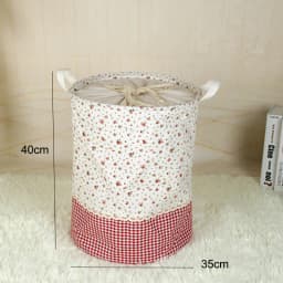 Zakka 3 Sizes The Beam Port Linen Multi-function Handle Stackable Storage Barrel Laundry Basket Toy Storage Box Storage Basket