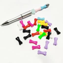 50pcs Colorful Acrylic Bone Shape Beads Small Waist Bone Bead DIY Bracelet Necklace Jewelry Making Supplies