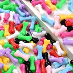 50pcs Colorful Acrylic Bone Shape Beads Small Waist Bone Bead DIY Bracelet Necklace Jewelry Making Supplies