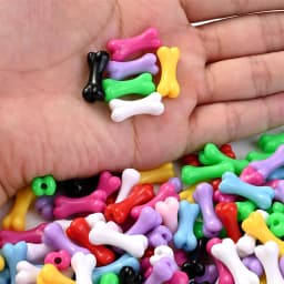 50pcs Colorful Acrylic Bone Shape Beads Small Waist Bone Bead DIY Bracelet Necklace Jewelry Making Supplies