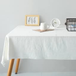 White Rectangular Cotton Tablecloths Washable Wedding Party Kitchen Dining Living Room Birthday Tabletop Decoration Table Covers