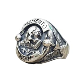 Goth Vintage Ethic Memento Letter Skull Ring for Men Fashion Punk Christmas Skeleton Ring for Women Jewelry Decoration Wholesale