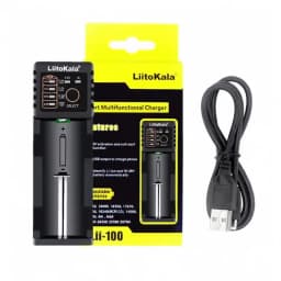 LiitoKala Lii-100B Lii-100 18650 Battery Charger For 26650 16340 RCR123 14500 LiFePO4 1.2V Ni-MH Ni-Cd Smart Charger