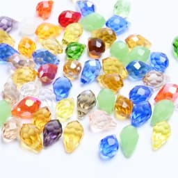 Austrian Crystal Teardrop Glass Beads 50pcs Briolette Waterdrop Pendant Loose Beads for Jewelry Making Bracelet DIY