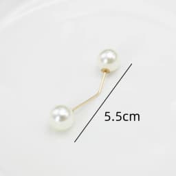Big White Pearl Golden Ball Beads Clothing Brooches for Women Lapel Safety Sweater Coat Dress Pins Badge Buckle Accessories