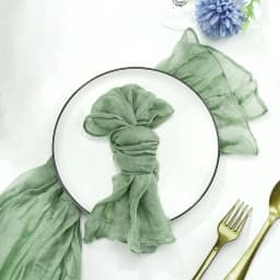 Semi-Sheer Sky Blue Gauze Wedding Table Runner Cheesecloth Table Setting Dining Vintage Party Christmas Banquets Arches Decor