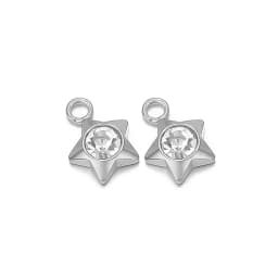 20pcs Stainless Steel Flower Heart Crystal Stone Charms Earrings Pendants Star Beads DIY Jewelry Bracelets Findings Wholesale