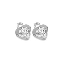 20pcs Stainless Steel Flower Heart Crystal Stone Charms Earrings Pendants Star Beads DIY Jewelry Bracelets Findings Wholesale