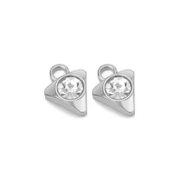 20pcs Stainless Steel Flower Heart Crystal Stone Charms Earrings Pendants Star Beads DIY Jewelry Bracelets Findings Wholesale