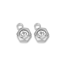 20pcs Stainless Steel Flower Heart Crystal Stone Charms Earrings Pendants Star Beads DIY Jewelry Bracelets Findings Wholesale