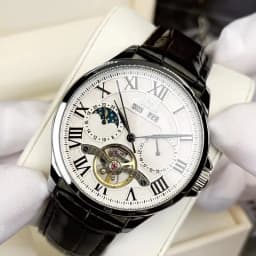 OLEVS 7013 Men's Watch Fashion Moon Phase Mechanical Watch For Men Waterproof Roman Scale Hollow Flywheel Automatic Hand Clock