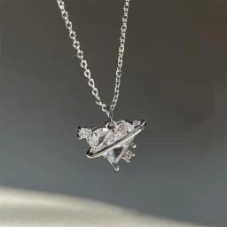 SUMENG 2024 Purple Pink Black Crystal Heart Pendant Necklace Sweet Cool Girl Punk Clavicle Chain For Women Fashion Jewelry Gifts