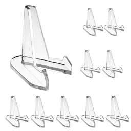 10pcs Transparent Acrylic Coin Display Stand Holders Photos Card Commemorative Challenge Coin Capsule Medal Support Racks