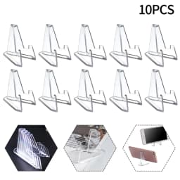 10pcs Transparent Acrylic Coin Display Stand Holders Photos Card Commemorative Challenge Coin Capsule Medal Support Racks
