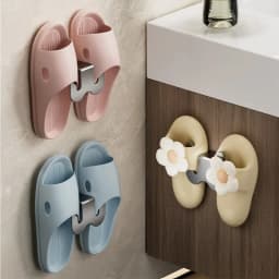No Punching Bedroom Neat Storage Shoe Drying Slippers Rack Bathroom Rack Slipper Hook Toilet Drainage Rack Wall Mounted