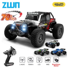 ZWN 1:16 70KM/H Or 50KM/H 4WD RC Car With LED Remote Control Cars High Speed Drift Monster Truck for Kids Vs Wltoys 144001 Toys