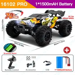 ZWN 1:16 70KM/H Or 50KM/H 4WD RC Car With LED Remote Control Cars High Speed Drift Monster Truck for Kids Vs Wltoys 144001 Toys
