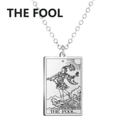 Stainless Steel Classic Tarot Pendant Necklace Major Cigano Fortune Telling Necklace Star/Moon/Death Symbol Pendant Accessory