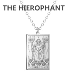 Stainless Steel Classic Tarot Pendant Necklace Major Cigano Fortune Telling Necklace Star/Moon/Death Symbol Pendant Accessory