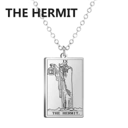 Stainless Steel Classic Tarot Pendant Necklace Major Cigano Fortune Telling Necklace Star/Moon/Death Symbol Pendant Accessory