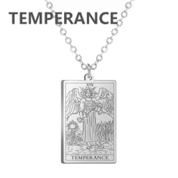 Stainless Steel Classic Tarot Pendant Necklace Major Cigano Fortune Telling Necklace Star/Moon/Death Symbol Pendant Accessory