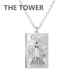 Stainless Steel Classic Tarot Pendant Necklace Major Cigano Fortune Telling Necklace Star/Moon/Death Symbol Pendant Accessory